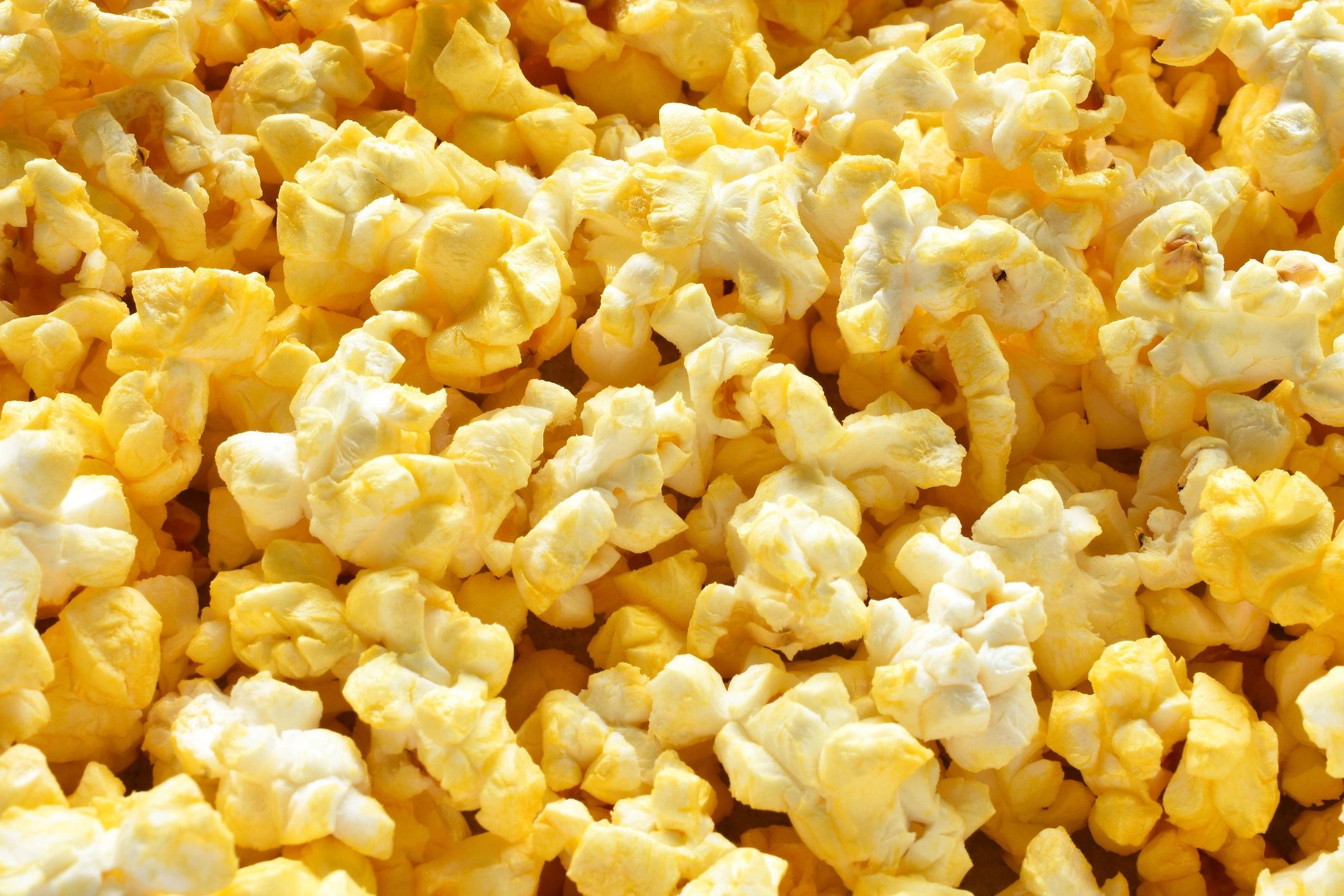 Buttered popcorn close-up for movie night snacks